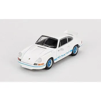 autíčko MINI GT Porsche 911 Carrera RS 2.7 Grand Prix White with Blue Livery 00715