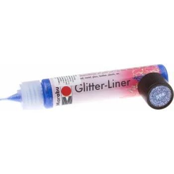 Speciální výtvarná barva Marabu Glitrový liner safírový 25 ml