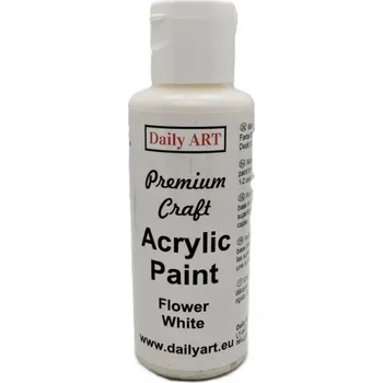 Vodová barva Akrylová barva Flower White Premium Craft 50ml Daily ART