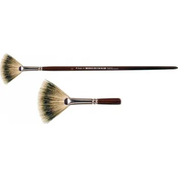 Umělecký štětec Lineo Štětec vějíř přírodní Jezevec 341/1 dlouhá rukojeť