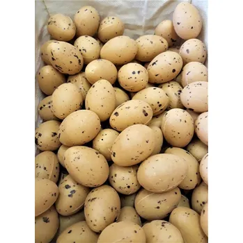 Velikonoční dekorace Vajíčko kropenaté hnědé plastové, 3,5 x 2,2 cm