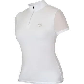 Dámská košile Závodní košile s krátkým rukávem Horsenjoy bílá, velikost 36