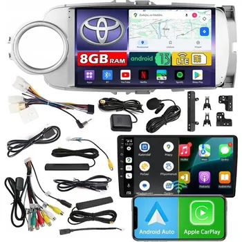 Autorádio Autorádio NCS ZQ9 Toyota Yaris III 2011-2020 Android Navigace 8GB LTE Stříbrný