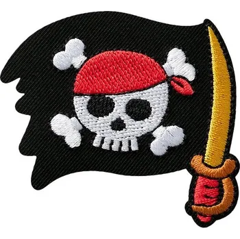 Nášivka Nažehlovačka Pirátská vlajka 5,5 x 5,1 cm Monoquick