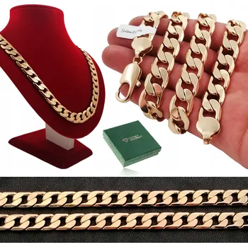 Řetízek 18K ŘETÍZEK PÁNSKÝ DÁREK PRO NĚJ, ŠÍŘKA 55 cm/12 mm, MASIVNÍ