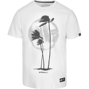 Pánské tričko PitBull West Coast - pánské triko PALMS bílé XL