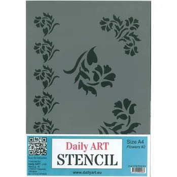 Daily Art Šablona plastová A4 Květiny 2