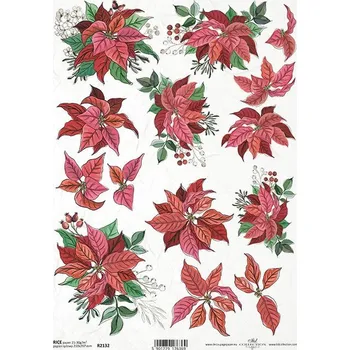 Vánoce Itd. Collection Rýžový papír Vánoční hvězda červená A4