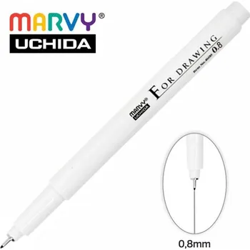 Marvy 4600 Liner for Drawing Černý 0,8mm