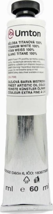 Umton Olejová barva Běloba titanová 100% 60 ml 0004