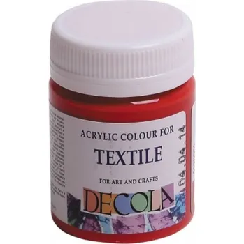 Speciální výtvarná barva Barva na textil Červená Decola 50 ml