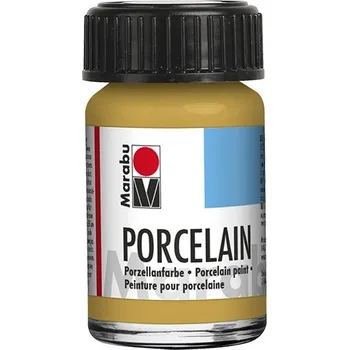 Speciální výtvarná barva Marabu Barva na porcelán a sklo 15 ml zlatá metalická