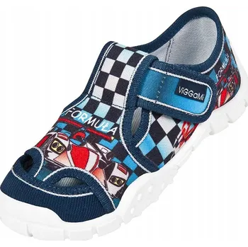 Chlapecká obuv Chlapecké papuče Viggami Formula, tmavě modré, velikost 34