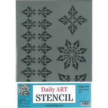 Daily ART Šablona plastová A4 Geometrické tvary