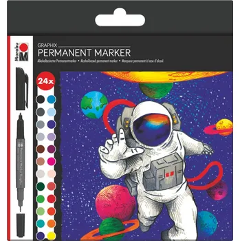 Permanent Marker Graphix sada 24 kusů Marabu
