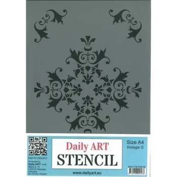 Daily ART Šablona plastová Vintage G A4