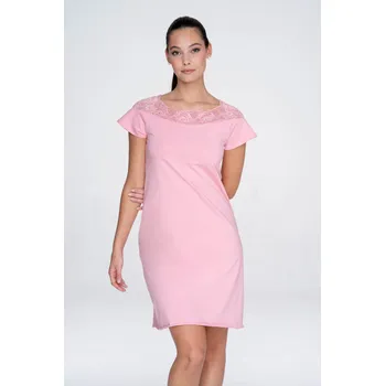 Dámská noční košile TIMO Timo | Noční košilka s krajkovým lodičkovým výstřihem - XL / 33