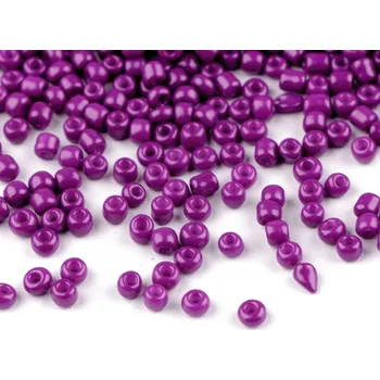 Korálek Rokajl 12/0 - 2 mm neprůhledný Varianta: 666A fialová, Balení: 50 g