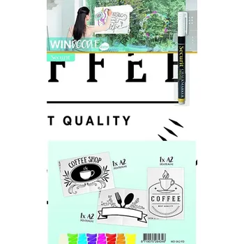 Šablony na sklo Securit 42 x 59,4 cm, Cofee