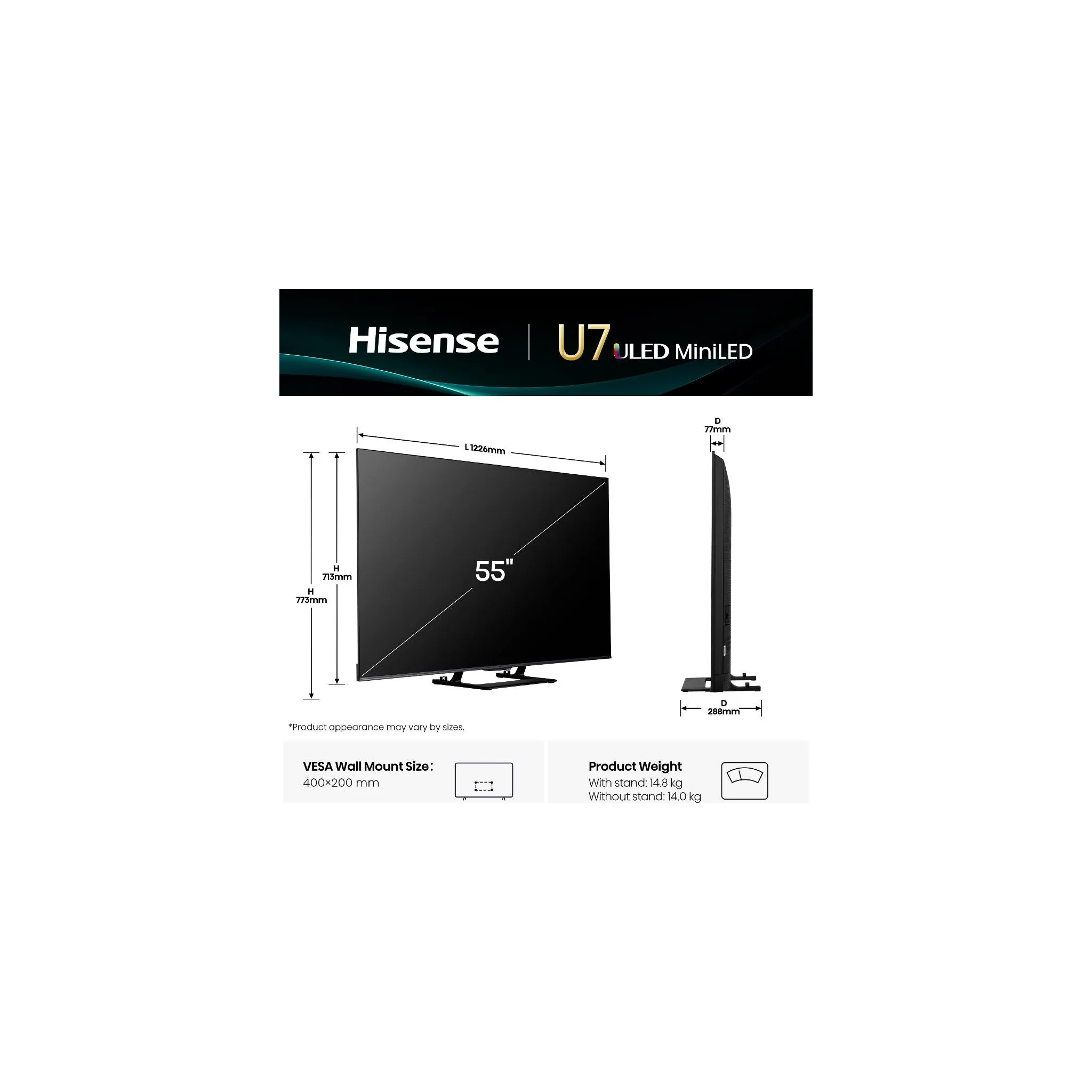 Fotografie 8 - Televizor Hisense 55" ULED (55U7Q)