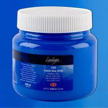 Vodová barva Ladoga Akrylová umělecká barva 500ml Cobalt Blue
