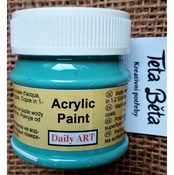 Vodová barva Daily Art Akrylová barva Tyrkysová 50 ml