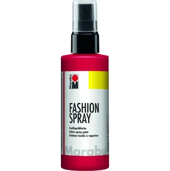 Speciální výtvarná barva Marabu Fashion sprej na světlý textil červený 100 ml