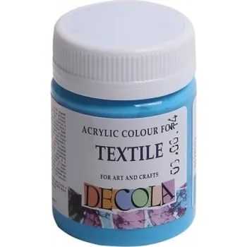 Speciální výtvarná barva Barva na textil Nebeská modrá Decola 50 ml