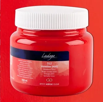 Vodová barva Ladoga Akrylová umělecká barva 500 ml Vermilion HUE