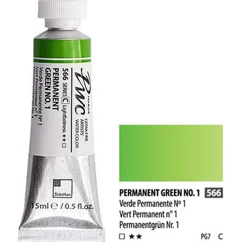 Vodová barva ShinHan Akvarelová barva PWC 15 ml Permanent Green No.1 - 566