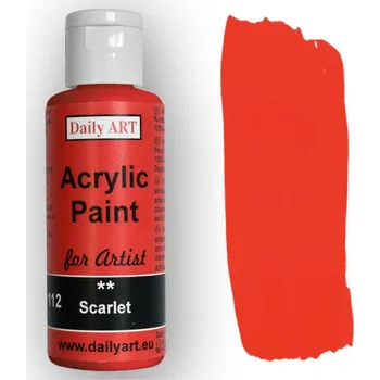 Vodová barva Daily ART Akrylová barva 50 ml Scarlet