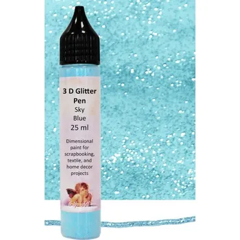 Výtvarná barva Daily ART Glitrové pero 3D SKY BLUE 25 ml