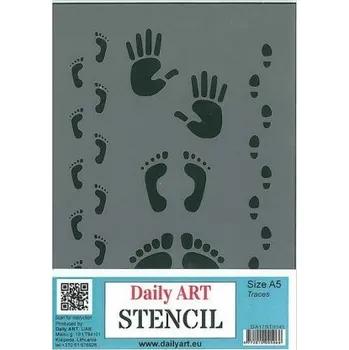 Daily Art Šablona plastová Stopy A5