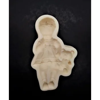 Forma na pečení Silikonová forma Holčička s medvídkem 9x5x2 cm