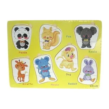 Dřevěná hračka Puzzle drewniane Zwierzęta (pl, 2000, ADAR)