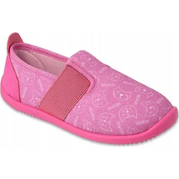 Dívčí bačkory Dívčí nazouvací papuče s potiskem růžové Befado, velikost 33