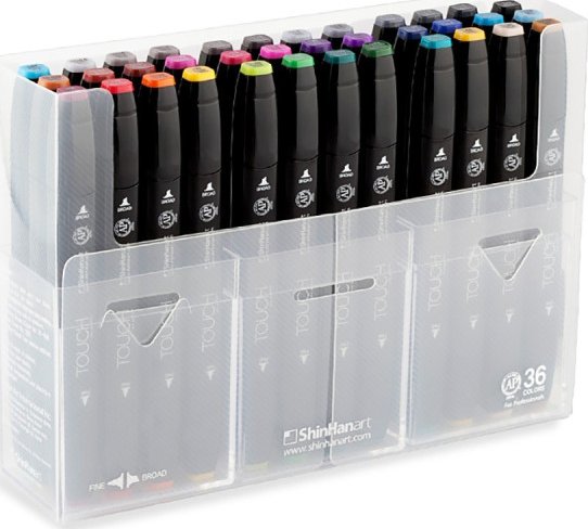 ShinHan Touch Twin marker 36 ks sada Základní odstíny