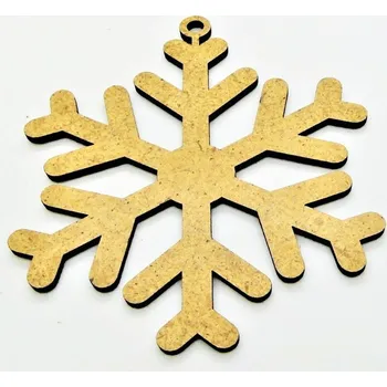 Vánoční dekorace Výřez z HDF vločka II. průměr 8 cm na zavěšení Daily ART