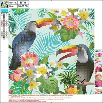 Diamantové malování Diamantové malování tukan 30x30 cm