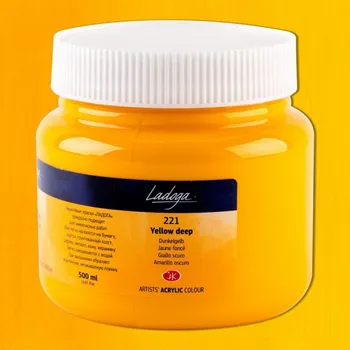 Vodová barva Ladoga Akrylová umělecká barva 500 ml Yellow deep