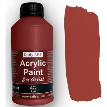 Vodová barva Daily ART Akrylová barva 500 ml Mars Red