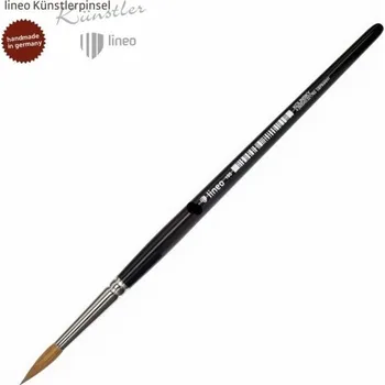 Umělecký štětec Štětec kulatý Kolinsky 100% sobol 195-4/0 krátká rukojeť Lineo