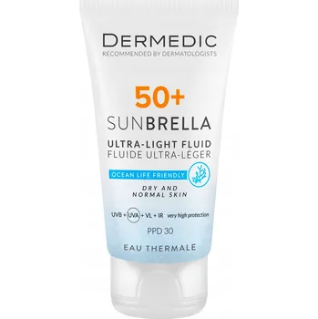 Přípravek na opalování Dermedic SUNBRELLA Ultralehký krém pro suchou a normální pleť SPF50+ 40 ml