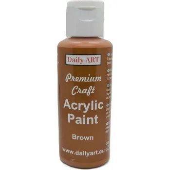 Výtvarná barva Akrylová barva Brown Premium Craft 50ml Daily ART