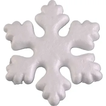 Vánoční dekorace Sněhová vločka polystyren 10 cm