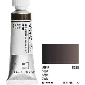 Vodová barva ShinHan Akvarelová barva PWC 15 ml Sepia 681