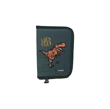 Set školních potřeb Penál 1 zip 2 klopy prázdný Dinosaur