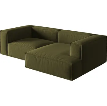 Pohovka Micadoni Sametová rohová pohovka Nuria 252 cm, pravá