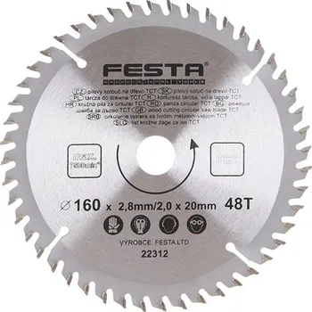 Pilový kotouč Pilový kotouč SK 160x20 48 zubů Festa 22312