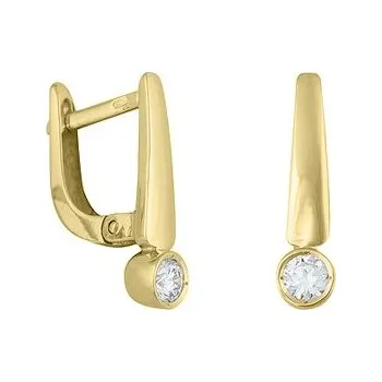 Náušnice JK Zlaté náušnice s přírodními diamanty Diamant přírodní 14 kt ZNCS032Z-00-1001